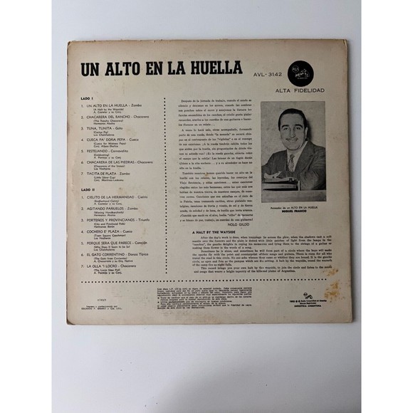 Un Alto En La Huella Temas Bailables LP RCA AVL-3142 VG Chalchaleros Nocheros - Picture 2 of 8